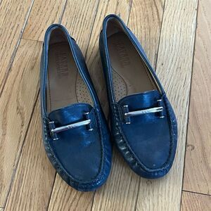 Lauren Ralph Lauren Women's Blue Leather Moccasin Loafers Size 7B